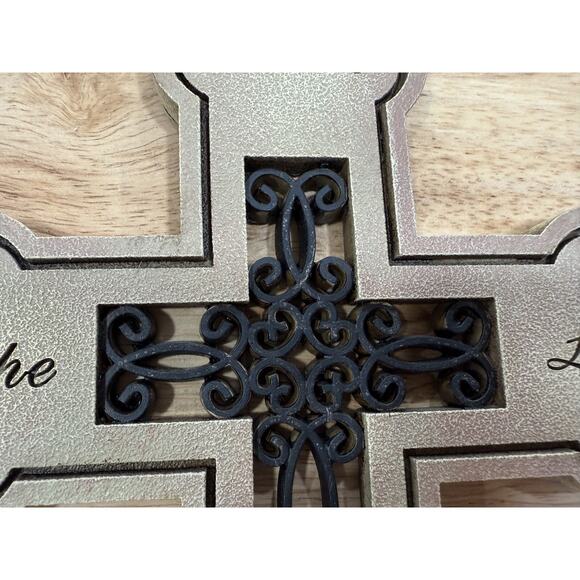 Farmhouse Wall Cross Peace Hope Love Faith Christian Decor Inspirational 10” - Picture 8 of 12